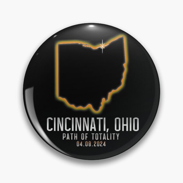 Artikelvorschau, Cincinnati Ohio Path Of Totality 4.8.24 Total Solar Eclipse Gear entworfen und verkauft von DynamicDesign.