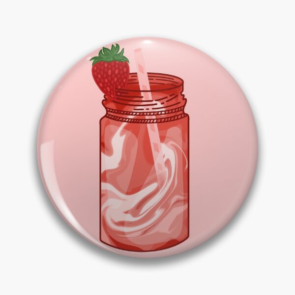 Item preview, strawberry shake drink illustration  designed and sold by crizzysketch.