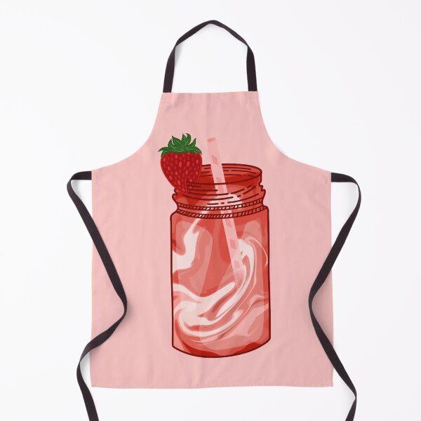 Item preview, strawberry shake drink illustration designed and sold by crizzysketch.