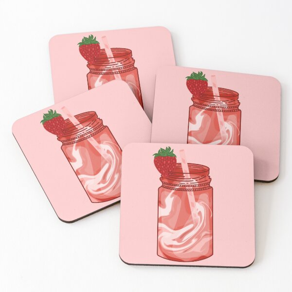 Item preview, strawberry shake drink illustration  designed and sold by crizzysketch.