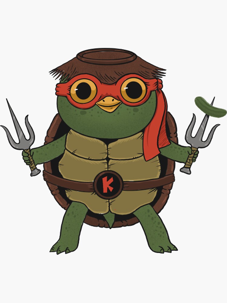 bezorgdheid Houden Discriminatie op grond van geslacht Kappa Ninja Mutant Turtle" Sticker for Sale by malino228 | Redbubble