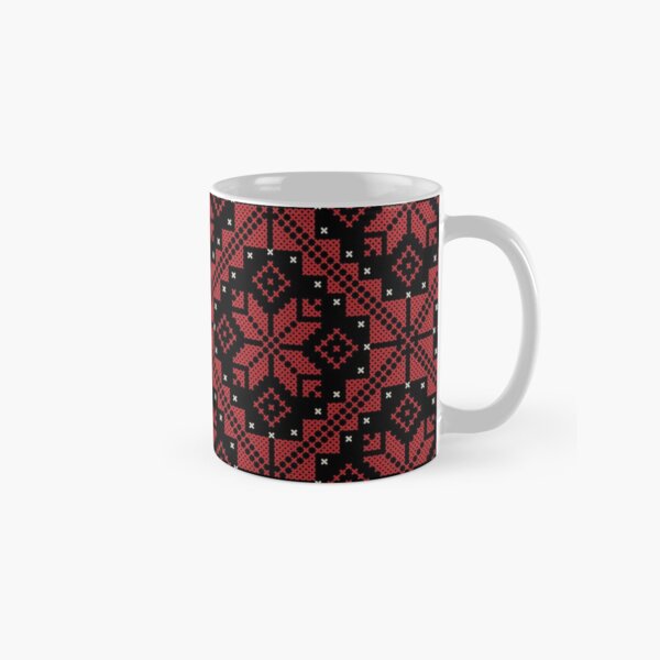 Item preview, Palestinian Jordanian Traditional Tatreez Cross Stitch Embroidery Art Pattern #12-red - crm designed and sold by Chadi Bahij.