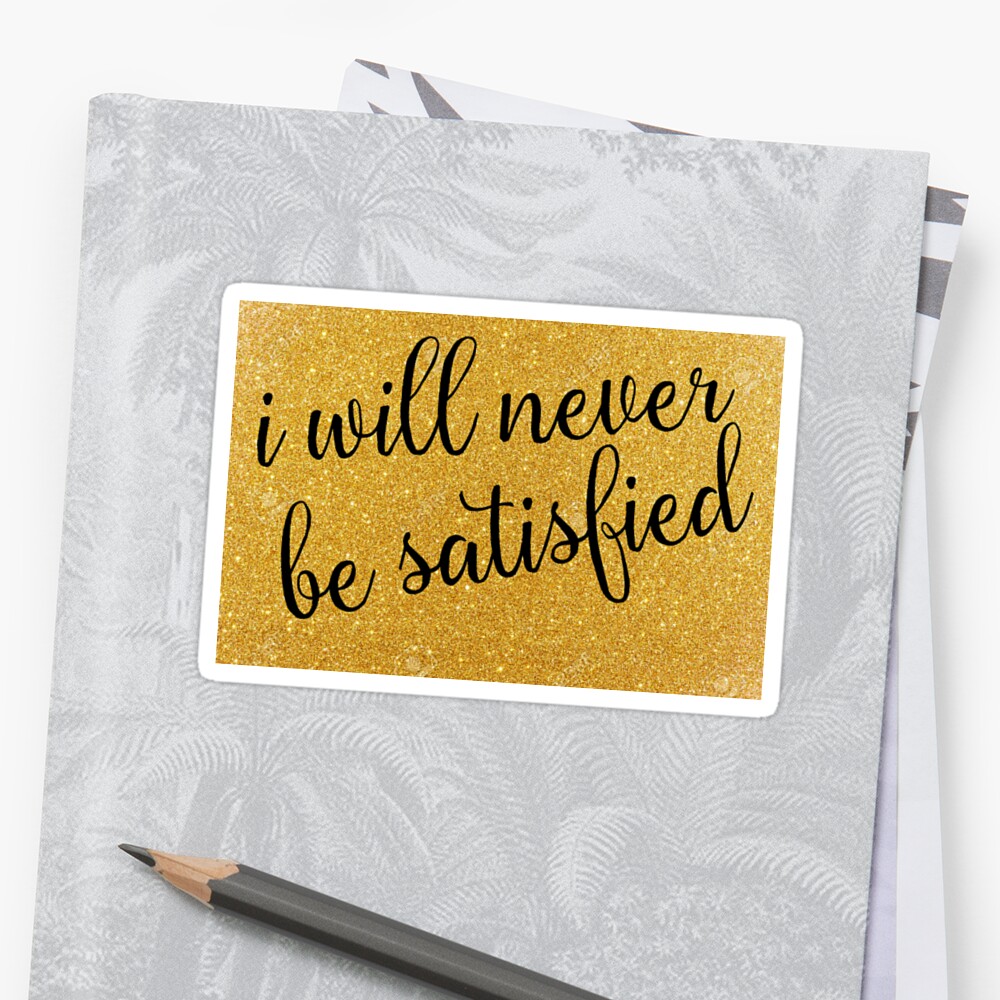 Satisfied Hamilton Sticker By Lighttwoods Redbubble