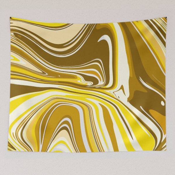 Item preview,  Yellow And Gold Marble Pattern Abstract Background- Liquid art designed and sold by shivani21061993.