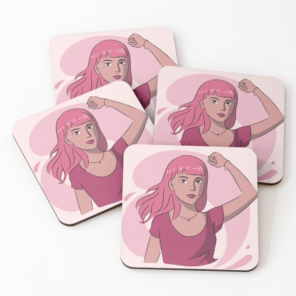 Item preview, The Future is Female | Fierce Pink-Haired Woman designed and sold by SLAG-Creative.