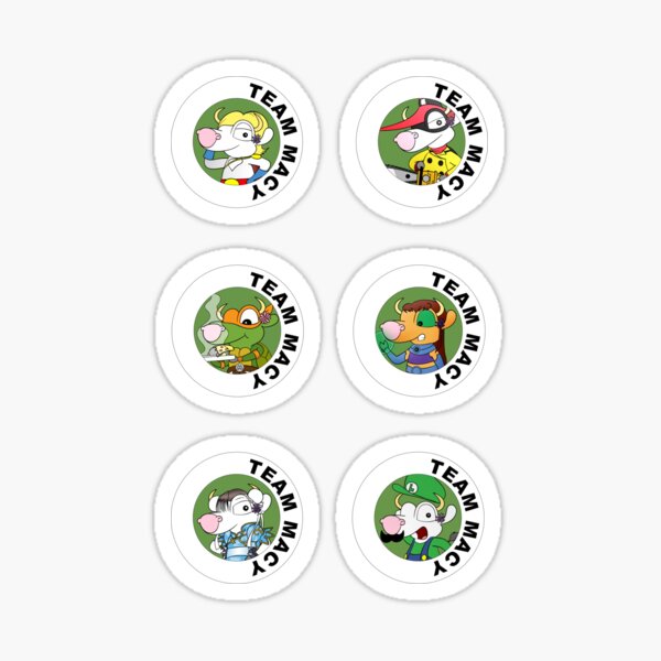 Team Macy - 6 Stickers Sticker