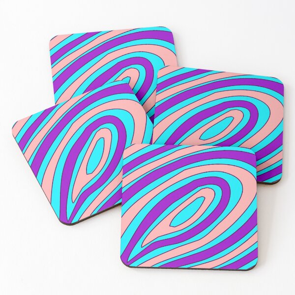 Item preview, Psychedelic Pink, Blue, and Purple Swirl Pattern, Large Sized Repeating Pattern designed and sold by Nicolette Olivier.
