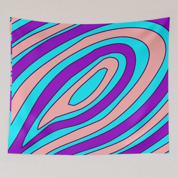 Item preview, Psychedelic Pink, Blue, and Purple Swirl Pattern, Large Sized Repeating Pattern designed and sold by Nicolette Olivier.