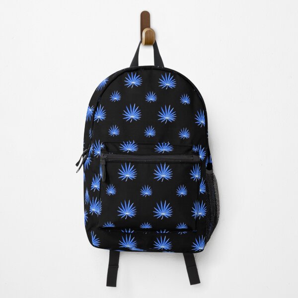 Aperçu de l'œuvre Motif de feuilles de néon bleu monochrome créée et vendue par Dankio.