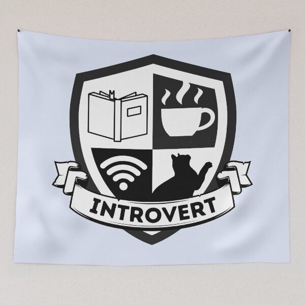 Item preview, Introverts Coat Of Arms designed and sold by Dollfacedesign.