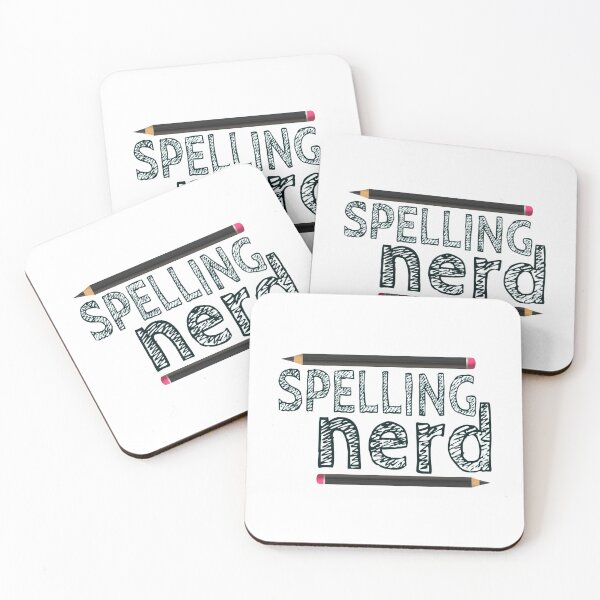 Item preview, Spelling Nerd. Funny Statement for Proud Proper Spelling Lovers. Black Letters and Pencils. (White Background) designed and sold by ArtByLM.