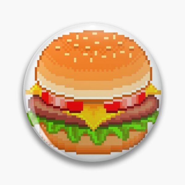 Artikelvorschau, Burger Retro Pixel Art entworfen und verkauft von Piosenka Art.