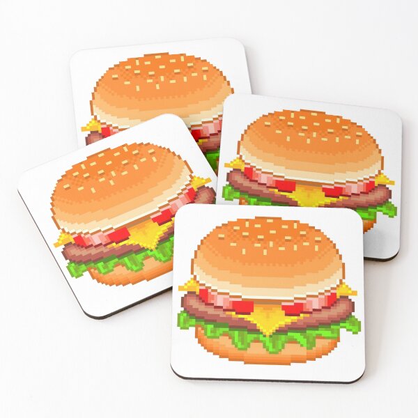 Item preview, Burger Retro Pixel Art designed and sold by Piosenka Art.