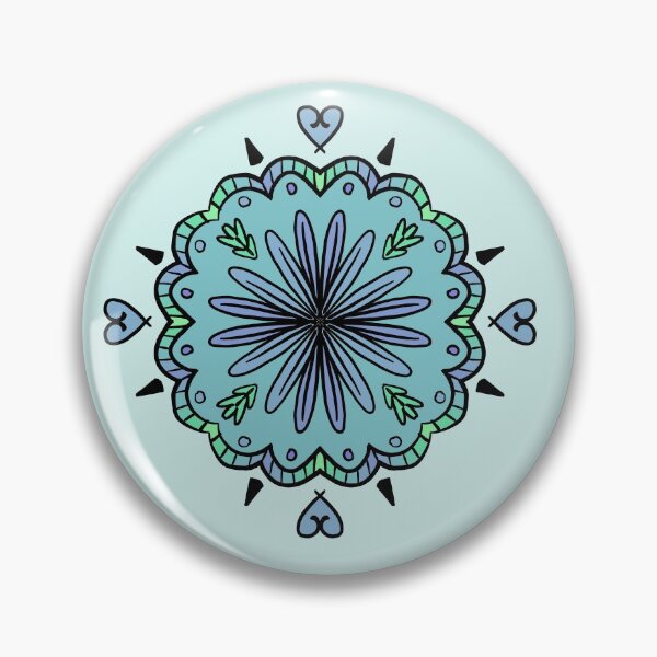 Item preview, Blue flowers and hearts designed and sold by LavenderKitten.