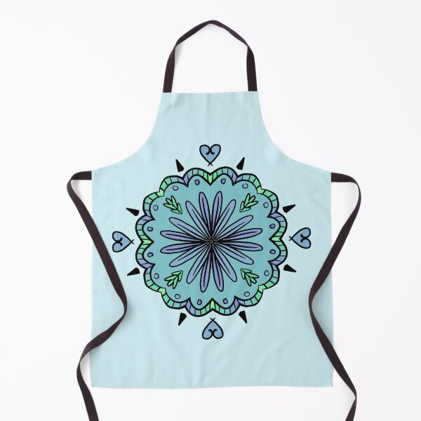 Item preview, Blue flowers and hearts designed and sold by LavenderKitten.