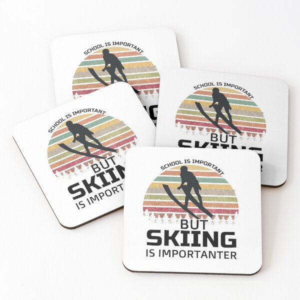 Item preview, School Is Important But Skiing Is Importanter funny gifts for skiers - skiing lovers designed and sold by 0umStore.