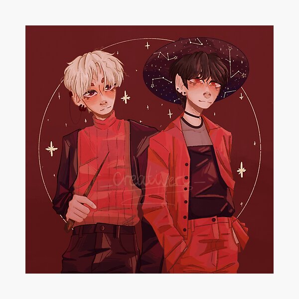 Taehyun and Beomgyu as Witches Photographic Print