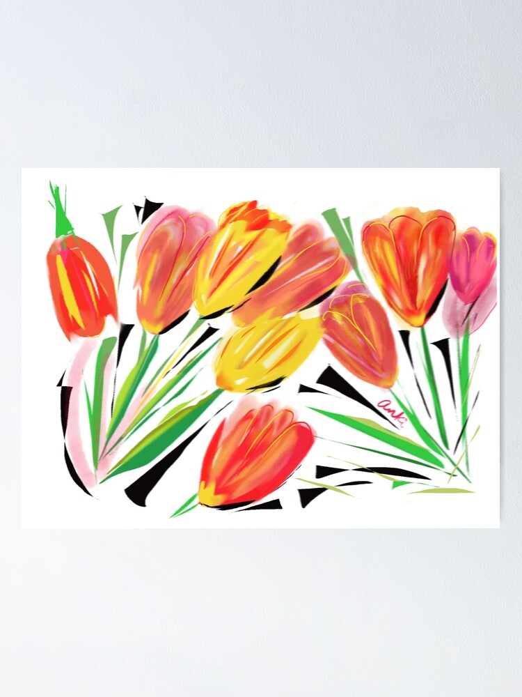 "Tulips" Poster by Ankin007 Redbubble