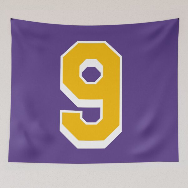 Item preview, 9 Yellow Number Nine Purple Basketball Jersey designed and sold by elhefe.