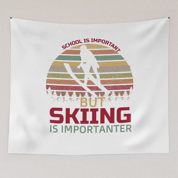 Item preview, School Is Important But Skiing Is Importanter funny gifts for skiers - skiing lovers designed and sold by 0umStore.