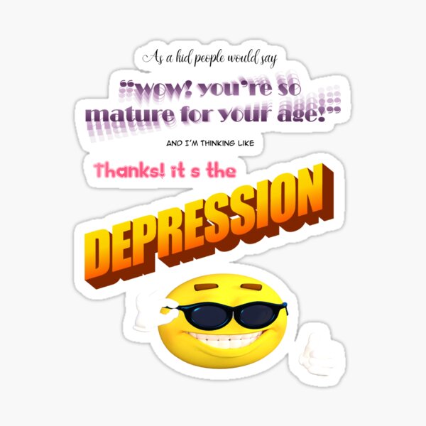 Depression really did a number on me Sticker
