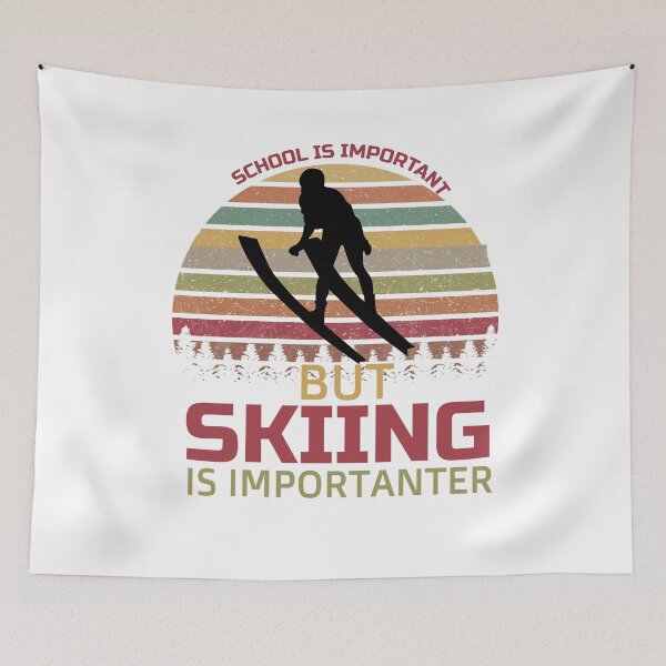 Item preview, School Is Important But Skiing Is Importanter funny gifts for skiers - skiing lovers designed and sold by 0umStore.