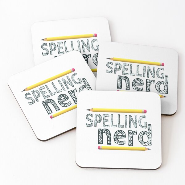 Item preview, Spelling Nerd. Funny Statement for Proud Proper Spelling Lovers. Yellow Pencils with Black Letters. (White Background) designed and sold by ArtByLM.