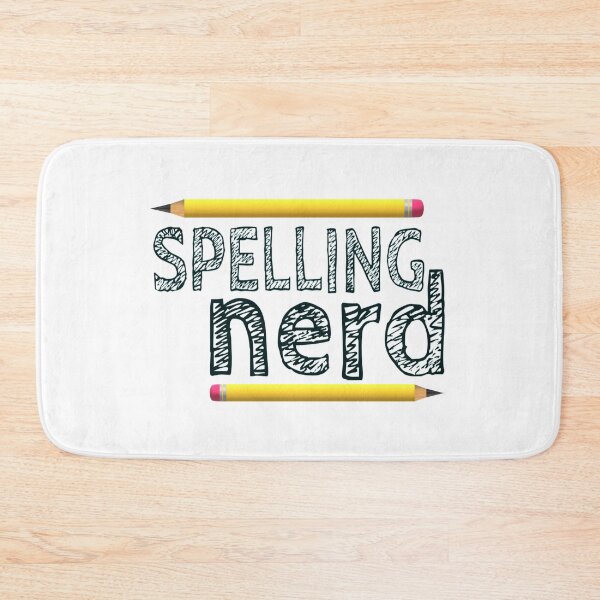 Item preview, Spelling Nerd. Funny Statement for Proud Proper Spelling Lovers. Yellow Pencils with Black Letters. (White Background) designed and sold by ArtByLM.