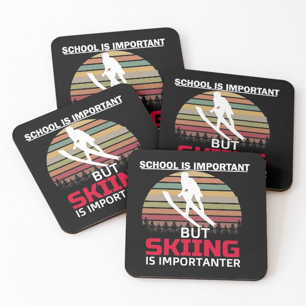 Item preview, School Is Important But Skiing Is Importanter funny gifts for skiers - skiing lovers designed and sold by 0umStore.