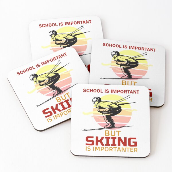Item preview,  School Is Important But Skiing Is Importanter funny gifts for skiers - skiing lovers designed and sold by 0umStore.