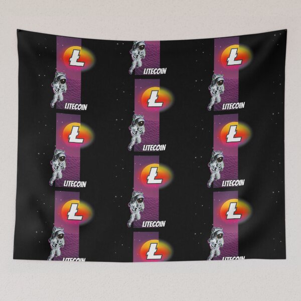 Item preview, Litecoin LTC Cryptocurrency Moon Man Art designed and sold by Bitcoin-Fashion.