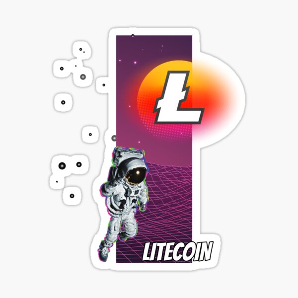 Artikel-Vorschau von Litecoin LTC Kryptowährung Moon Man Art, designt und verkauft von Bitcoin-Fashion.