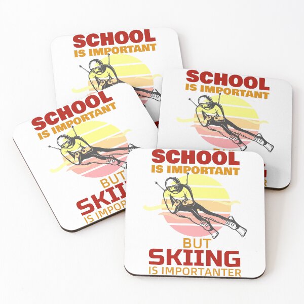 Item preview, School Is Important But Skiing Is Importanter funny gifts for skiers - skiing lovers designed and sold by 0umStore.