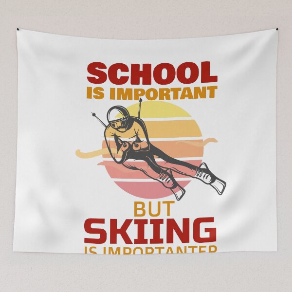 Item preview, School Is Important But Skiing Is Importanter funny gifts for skiers - skiing lovers designed and sold by 0umStore.