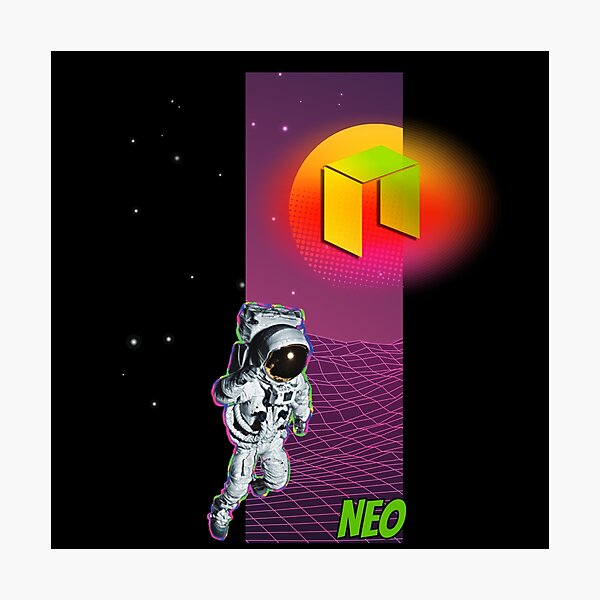 Item preview, NEO Cryptocurrency Moon Man Art designed and sold by Bitcoin-Fashion.