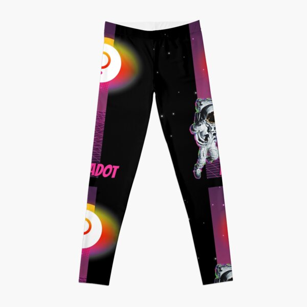 Polkadot DOT Cryptocurrency Moon Man Art Leggings