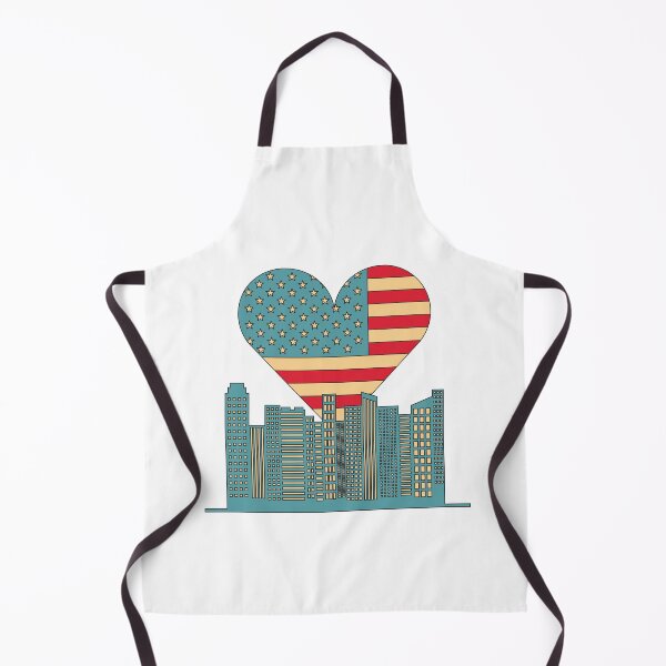 Item preview, USA flag heart and building. designed and sold by wisamart.