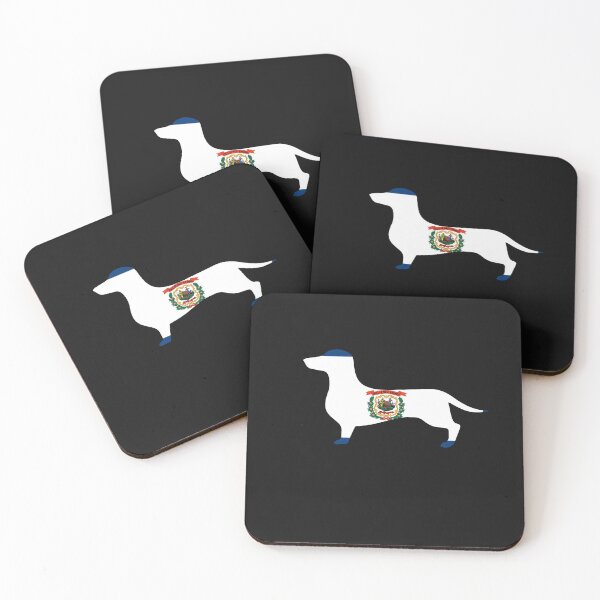 Item preview, West Virginia Dachshund Flag designed and sold by Wienerful.