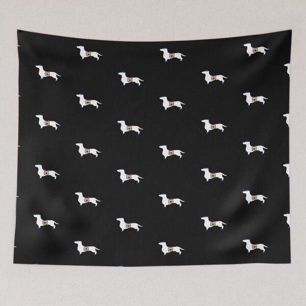 Item preview, West Virginia Dachshund Flag designed and sold by Wienerful.
