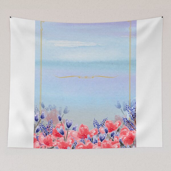 Item preview, Red and violet flowers iphone-cases flower iphone-cases, Lovely Beautiful Blue Colored Pattern designed and sold by DoodlesFlowers.