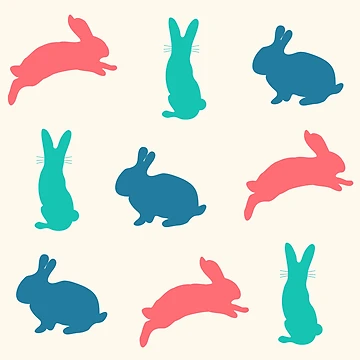 Artwork thumbnail, Bunny rabbit pattern by PatternParadise