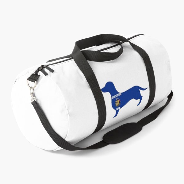 Item preview, Wisconsin Dachshund Flag designed and sold by Wienerful.