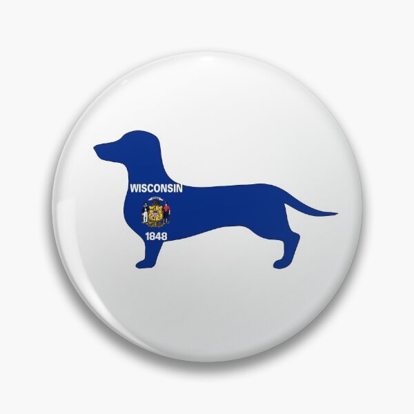 Item preview, Wisconsin Dachshund Flag designed and sold by Wienerful.