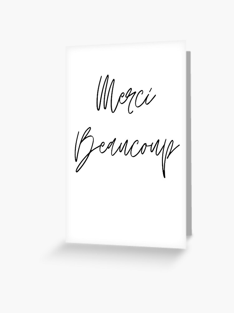 Merci Beaucoup Thank You Very Much In French Greeting Card Stock