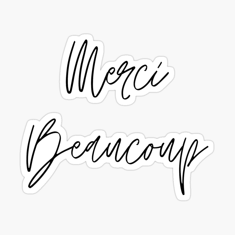 Merci Beaucoup! Greeting Card, Single Blank Card or Boxed Set