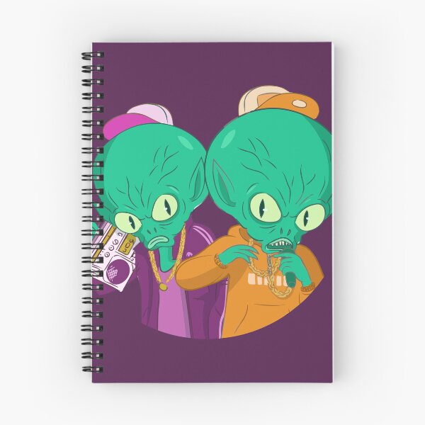 Item preview, Hip Hop Aliens with Mic & Boombox Sketch Drawing designed and sold by SLAG-Creative.