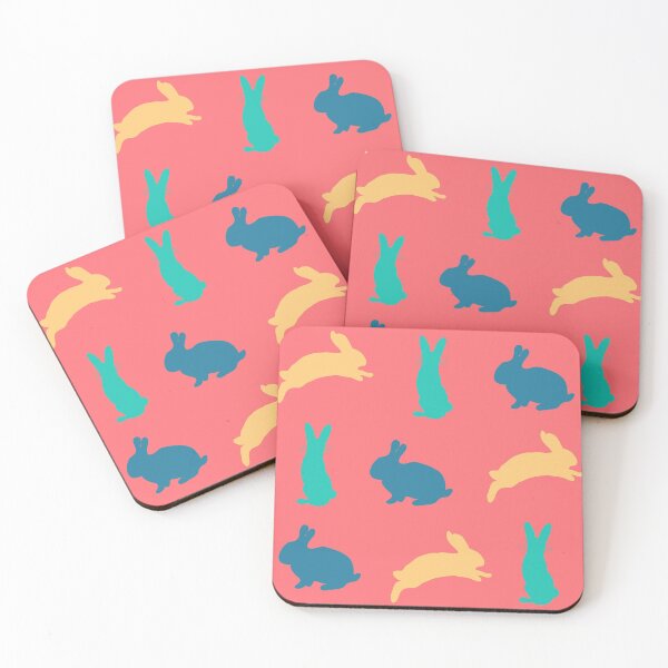 Aperçu de l'œuvre Motif de lapin sur fond rose créée et vendue par PatternParadise.