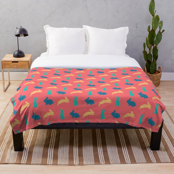Aperçu de l'œuvre Motif de lapin sur fond rose créée et vendue par PatternParadise.