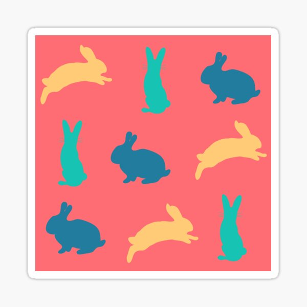 Item preview, Bunny pattern on pink background designed and sold by PatternParadise.