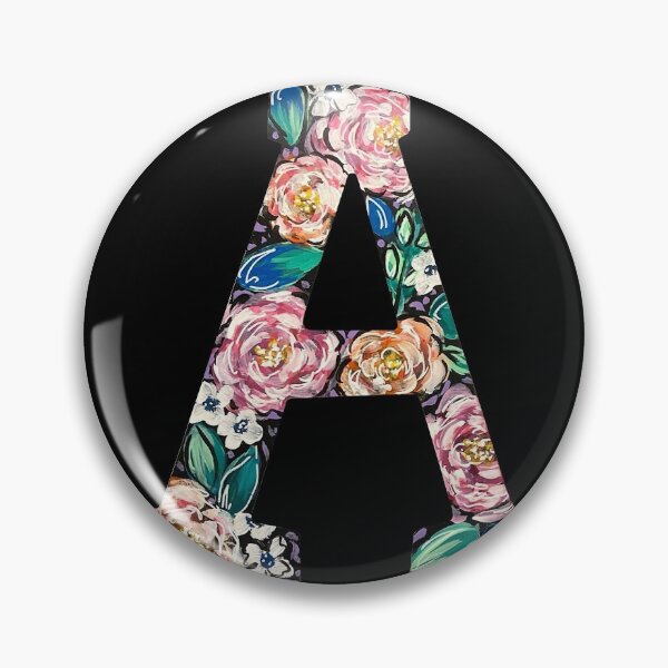 Item preview, A - floral letter series  designed and sold by hauntihng.
